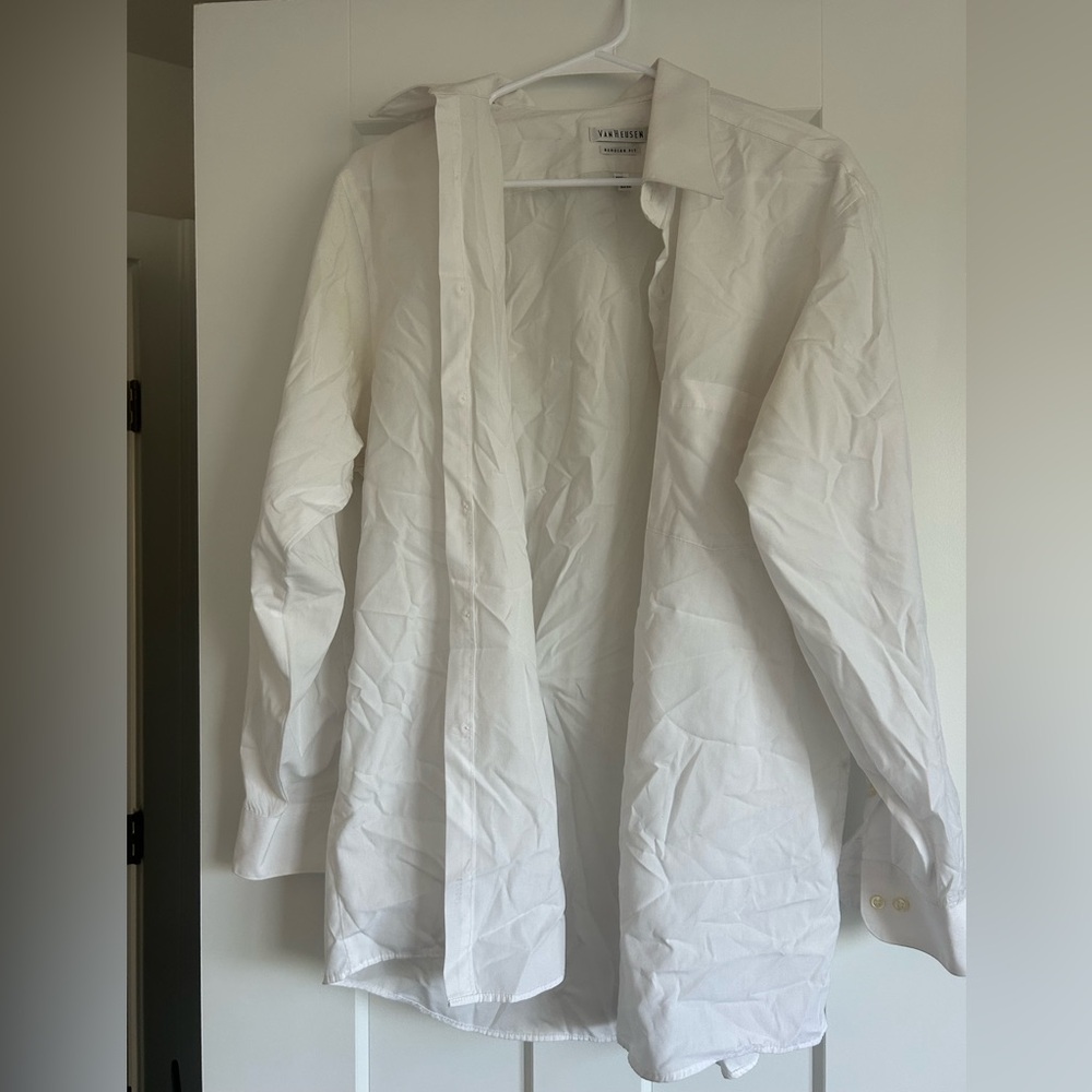 Van Heusen White Button Down Dress Shirt